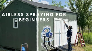 USING A PAINT SPRAY GUN FOR BEGINNER DIY AIRLESS PAINT SPRAYER GRACO MAGNUM x7 SET UP PAINT CLEANUP