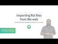 Python Tutorial Importing flat files from the web