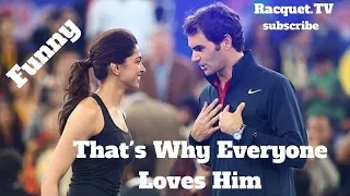 Download Tennis. Roger Federer - TOP EVER FUNNY Moments (part 1) MP3