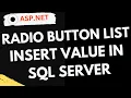Insert selected radiobuttonlist value save insert asp net sql server
