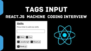 Tags Input React js Machine Coding