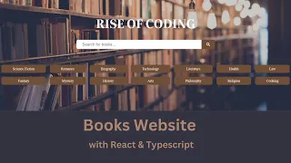 React Books Website Tutorial with Redux Toolkit TypeScript OpenLibrary API React Projects