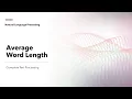 4 Average Word Length Text Preprocessing and Mining for NLP KGP Talkie