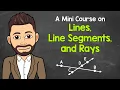 A Mini Course on Lines Line Segments Rays Geometry Math with Mr J