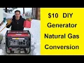 DIY Generator Conversion to Natural Gas for 10