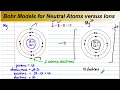 Bohr Models for Neutral Atoms versus Ions