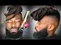 HOW TO CREATE AN AMAZING LOOK WITH LOCS AND A DROP FADE BEARD RAZOR SHAPE UP BARBER TUTORIAL