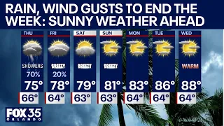 Orlando PM Weather forecast Rain gusty winds persist until the weekend