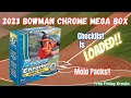 2023 Bowman Chrome Baseball Mega Box x2 - This Checklist is Loaded