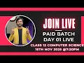 First Day Live CS Class 12 Batch Python MySQL Networking CBSE 2025