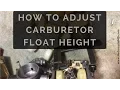 Carburetor Float Height