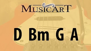 Download Guitar backing track in D Major  - Pop style MP3