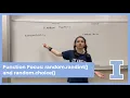 Function Focus random randint and random choice