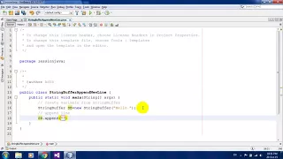 Java StringBuffer append new line in Java Netbeans