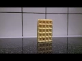 Waffle falling over