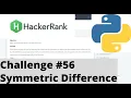 Hackerrank Python Challenge Symmetric Difference