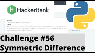 Hackerrank Python Challenge Symmetric Difference