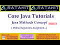 Core Java Tutorials Method Arguments Assignment by Ratan Sir Ratanit