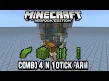 4 in 1 Combo 0 Tick Farm Sugarcane Bamboo Kelp Cactus Minecraft Bedrock Tutorial 1 16
