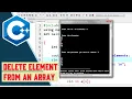 DELETING ELEMENT IN AN ARRAY C Series