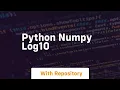 python numpy log10