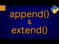 Python append and extend