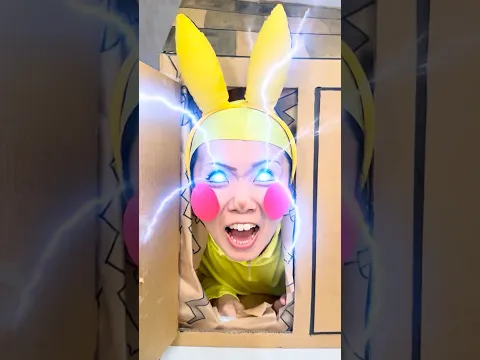 Sion Princess Cardboard Pikachu House! ⚡🏠 #shorts #funny