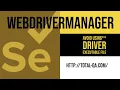 USAGE OF WEBDRIVERMANAGER IN SELENIUM chromdriver exe geckodriver exe iedriverserver exe