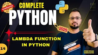 Python Tutorial in Hindi - Lambda Functions Map Filter Reduce