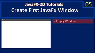 Empty Window Create First JavaFx Java FX 2D Tutorials