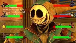 Top 5 Poppy Playtime Chapter 5 vs FNAF Fight Animations WITH Healthbars