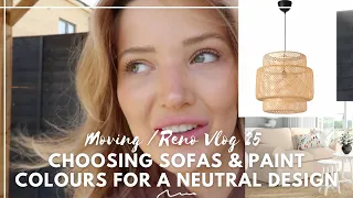 Moving / Reno Vlog 25: Choosing our new sofas & paint colours for our new build neutral living room