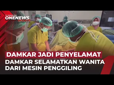 Aksi Heroik Petugas Damkar Selamatkan Wanita Terjebak di Mesin Penggiling