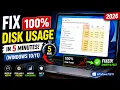 Fix 100 Disk Usage in 5 Minutes Windows 2026