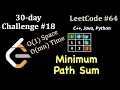 LeetCode 30 day Challenge Day 18 Minimum Path Sum C Java Python LeetCode 64