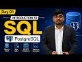 Day 01 Introduction to SQL PostgreSQL Complete Beginner Guide SQL Full Course