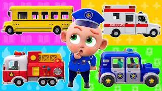 Toy Cars | Fire Truck, Police Car, Ambulance | Funny Nursery Rhymes & More Kids Songs by Little PIB