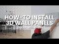 How-To Install 3D Wall Panels by Ekena Millwork
