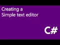 Visual C 2015 - Simple text editor