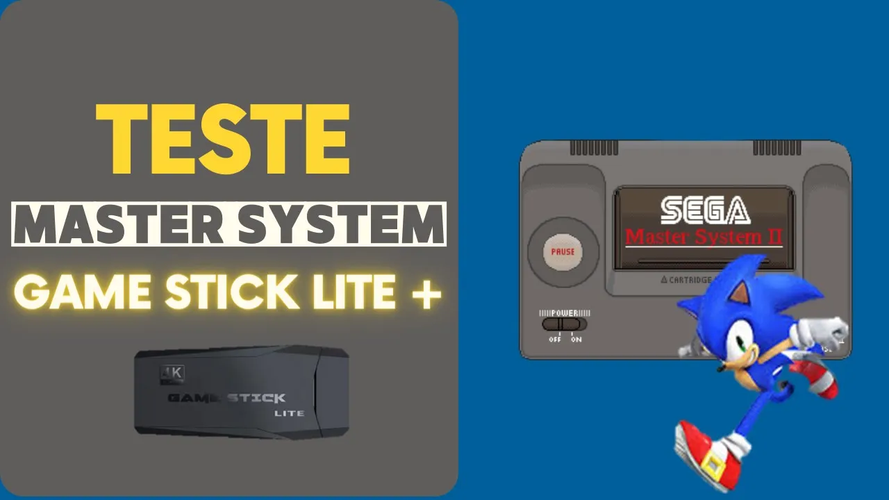 Game Stick 4K Lite Plus - Será que roda bem jogos de Master System?