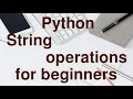 Learn Different String Operations concatenation split in python in 2022
