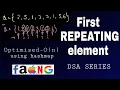 First Repeating Element DSA series
