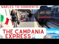 Campania Express train Naples to Sorrento 4K