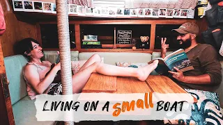 REALITY of LIVING on a TINY BOAT | 5 DAYS at anchor on our 28ft sailboat EP23