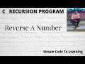 4 C Program Reverse a Number using Recursion MCS-011 O level Hindi