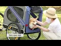 PawHut Foldable Pet Bicycle Trailer