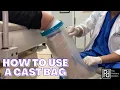 How to keep your dressing dry in the shower with a cast-bag