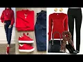 COMBINACIONES OTONO INVIERNO 2022 CON SUETER ROJO AUTUMN WINTER 2022 COMBINATIONS WITH RED SWEATER