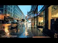 Night Walk in the Rain in Downtown Los Angeles Rain Ambience 4K ASMR