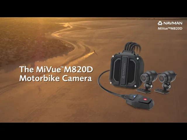 Navman MiVue 820D Motorcycle Dash Cam - Front & Rear Cameras